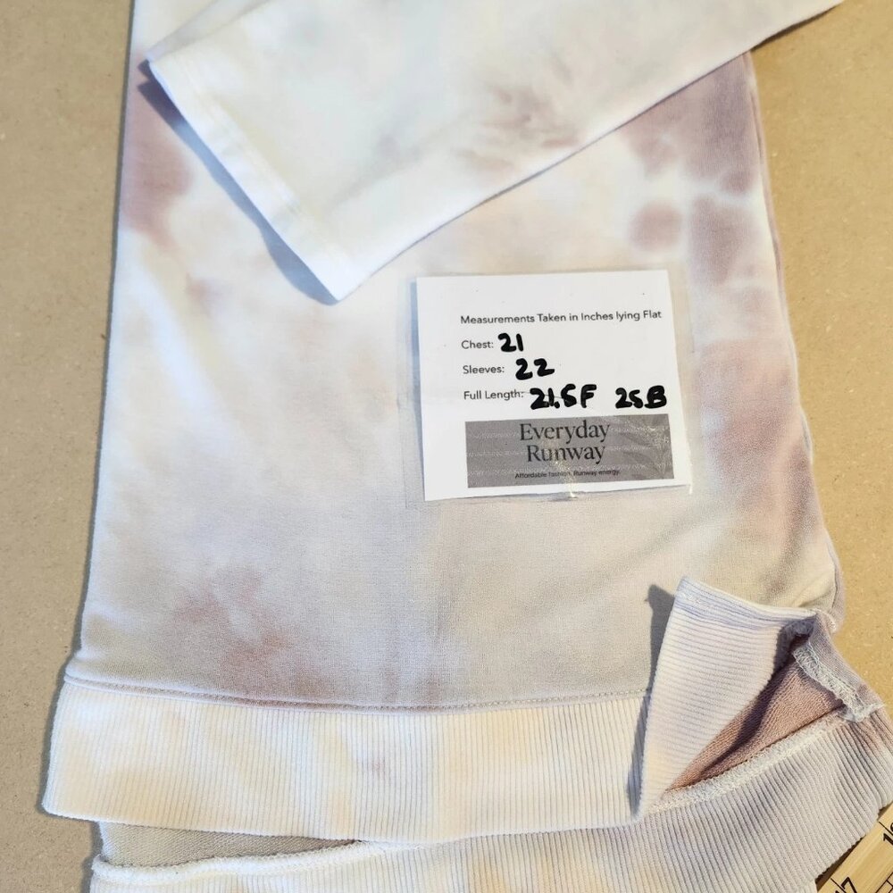 Loft Tie Dye Long Sleeve Tee M Boat Neck Relaxed Fit Loungewear - Picture 10 of 10